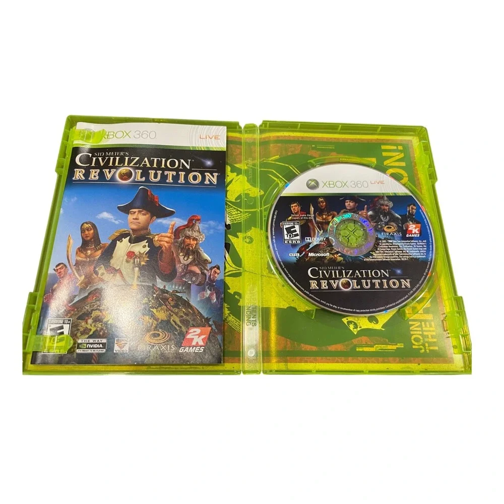 Sid Meiers Civilization Revolution Xbox 360 Strategy Game 2K Firaxis Complete